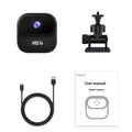 Black HD camera with accessories 