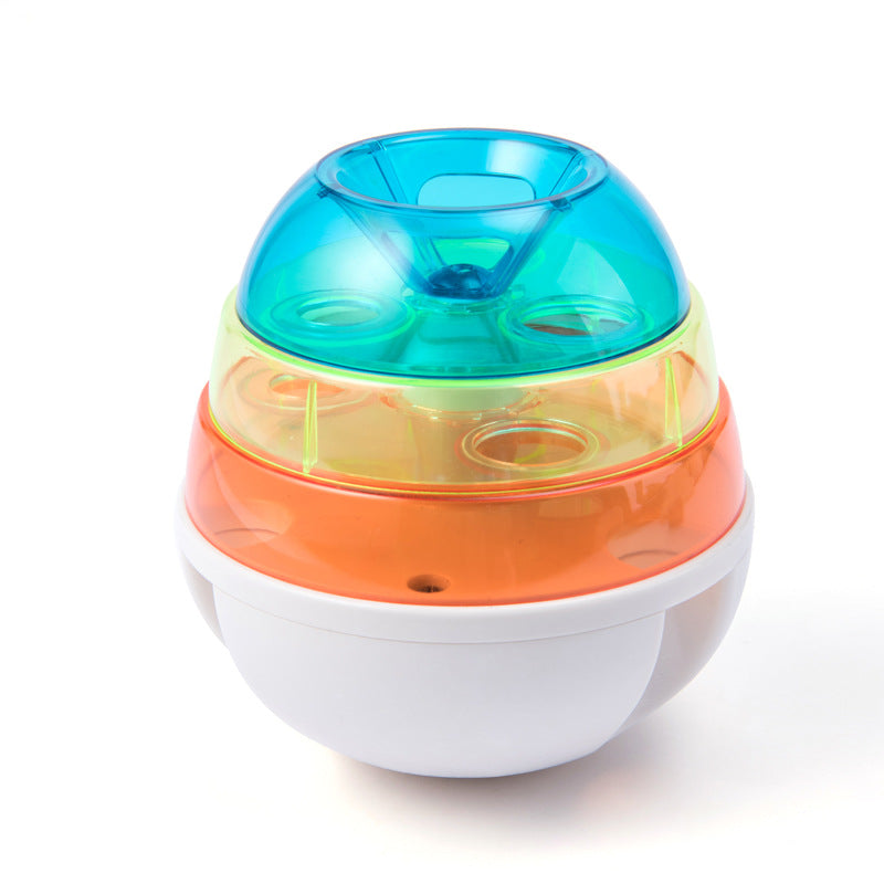Colourful treat dispensing toy