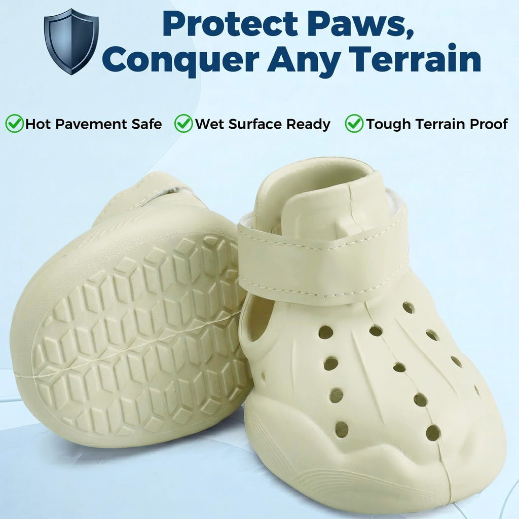 Beige pet shoes
